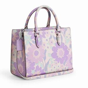 Coach Maggie Small Tote Bag With Floral Print NWT